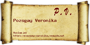 Pozsgay Veronika névjegykártya