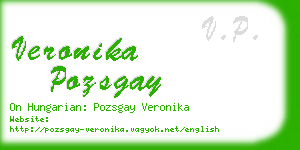 veronika pozsgay business card